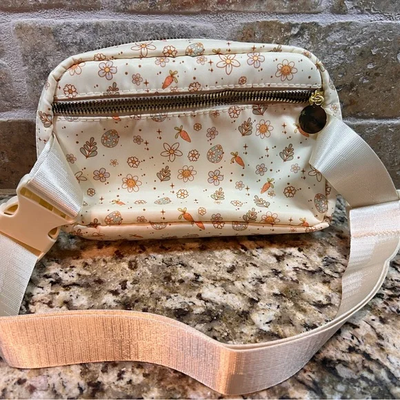 Charming Bunny Print Kids Bag - Cream and Orange - Picture 2 of 3